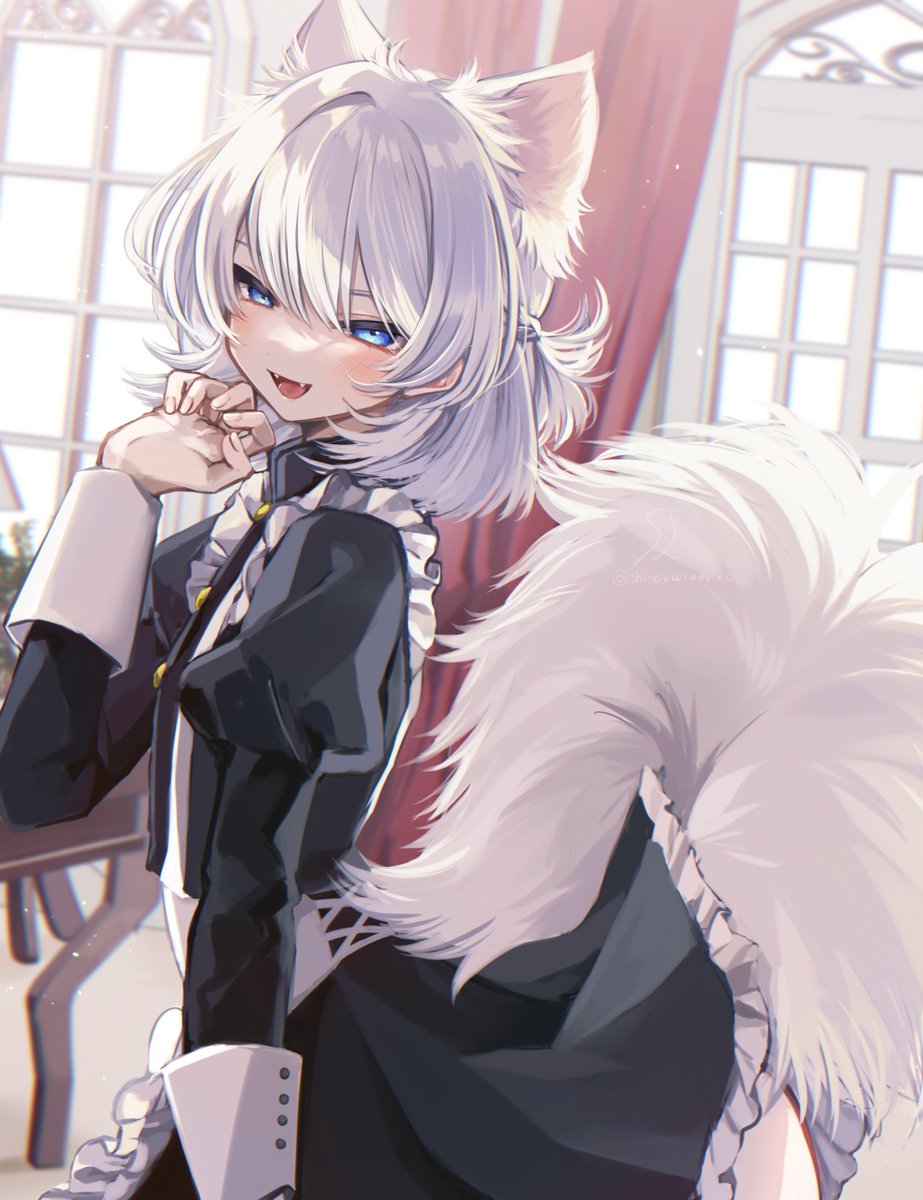 身長190cm超えのサモエド系メイド🐕