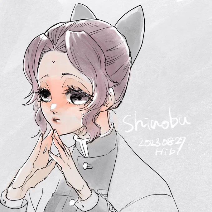 久しぶりにしのぶちゃんが描けたので