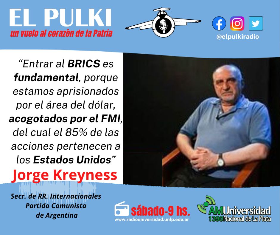 Reportaje a JORGE KREYNESS <a href="/jorgekreyness/">Jorge Kreyness</a> , periodista y Secretario de Relaciones Internacionales del Partido Comunista de la Argentina.
26/08/23 x <a href="/radioulaplata/">Radio UNLP</a> 
ar.radiocut.fm/audiocut/kreyn…
