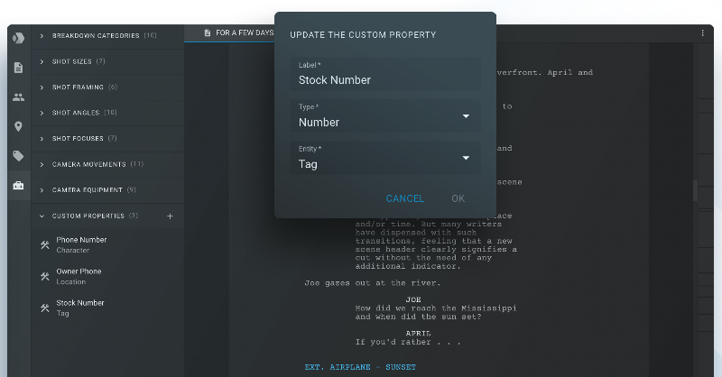 clapperbie's tweet photo. 🎬🏠 Introducing our Custom Entity Properties feature - the key to crafting characters, locations and tags that resonate with your creative vision.

#filmmakerlife #scriptwriters #screenwriter #screenwritingtips #filmschool #clapperbie #filmmakingtips