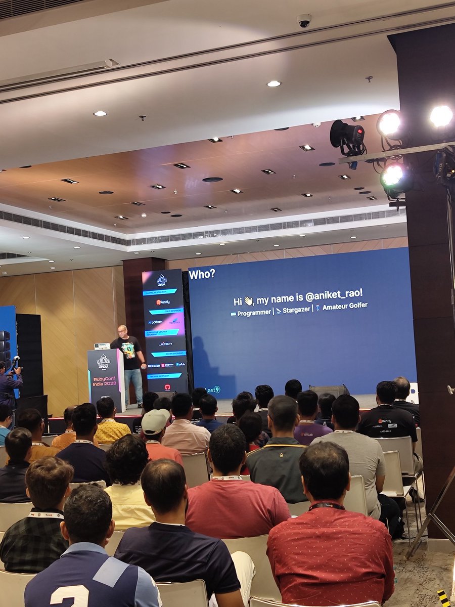 beingbravado's tweet image. I am amazed by the community of ROR. #RubyConfIndia2023
Loved the gifts and googies from @patternhq @Rezoomex @RentlySolutions