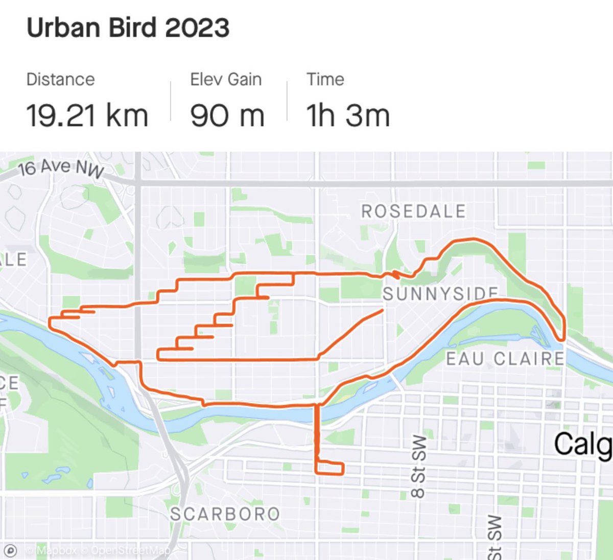 Completed the Urban Bird ride yesterday.
Have you crossed-off GPS Art on your bucket list?
#yycBike #Calgary #GPSArt