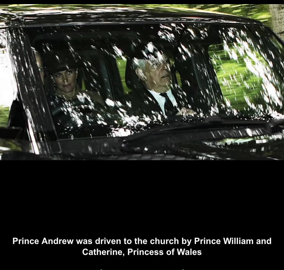 A week after Prince William declined attending the women's football world cup finals in Australia, he is driving his beloved uncle #PrinceAndrew to church today. Prince William is publicly supporting an alleged rapist, while snobbing the English women's football team.