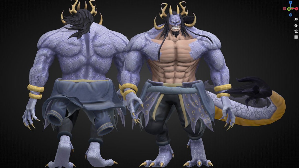 ya_gravity's tweet image. Kaido half form model
40k tris

❤️ and retweets much appreciated
For sale - £33 or 10k robux

 #roblox #robloxart #RobloxDev #3DModel #blender3d #AnimeArt