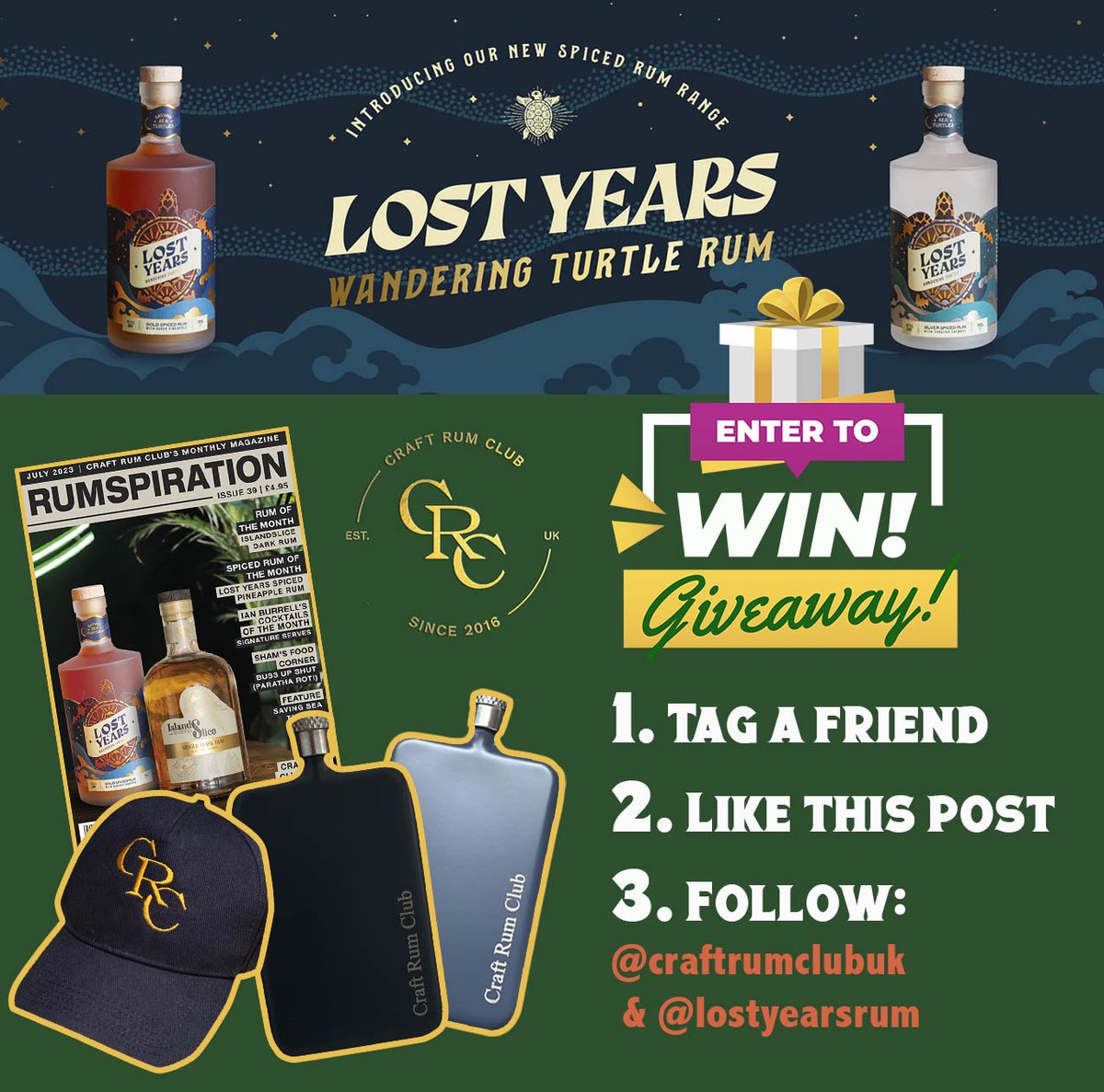 Craft Rum Club UK | Your Monthly Craft Rum Box (@craft_rum_club) on Twitter photo Hey everyone, happy bank holiday. We have a pretty awesome giveaway for you to enjoy.We have teamed up with concious rum brand <a href="/LostYearsRum/">Lost Years Rum</a> to bring you some wonderful prizes. To enter Hey everyone, happy bank holiday. We have a pretty awesome giveaway for you to enjoy.We have teamed up with concious rum brand <a href="/LostYearsRum/">Lost Years Rum</a> to bring you some wonderful prizes. To enter
