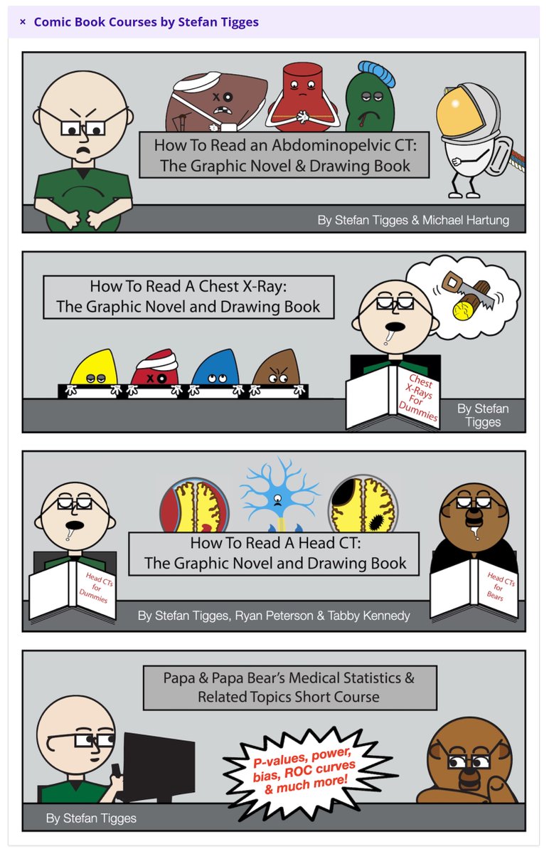 StefanTigges's tweet photo. All 4 of our free @Radiopaedia comics are now available at https://t.co/tpMKAfWHmk. https://t.co/KE4bDrcoTY