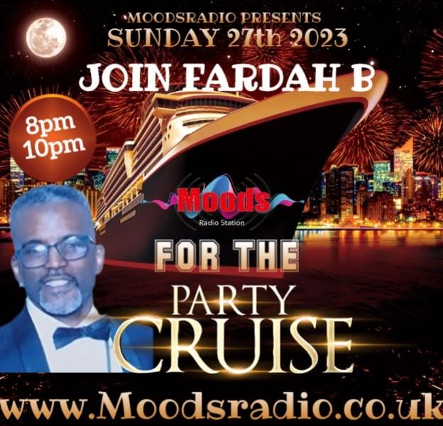 Up NOW at 8pm Fardah B covering for Cecil G till 10pm
moodsradio.co.uk
⬆️Click here⬆️
#FardahB #Moods #MoodsRadioUK #OnlineRadioStation #Music #Online #Radio #TuneIn #OnlineRadio #Allaboutmoods #Community #GoodVibes #sundayvibes #SundayFunday #SundayShow #partycruise