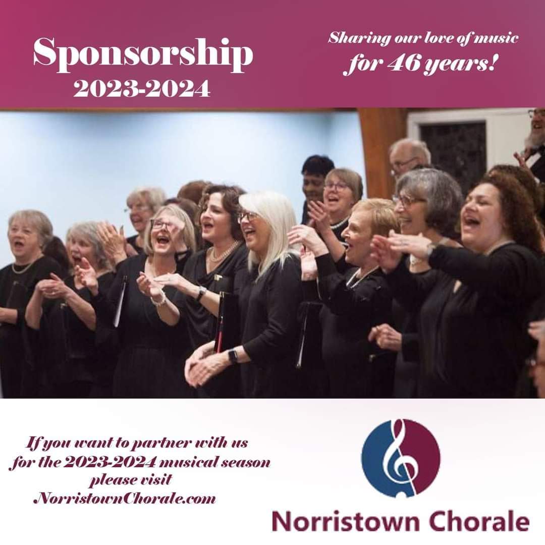 NTNChorale's tweet photo. The Norristown Chorale is currently looking for community sponsorships for the 23/24 musical season!
We are a registered 501(c)3 non-profit community organization. 
You can learn more about us at: https://t.co/hss0I0bQMR 
#makeitmontco #norristownpa #choir #norristown #nonprofit https://t.co/OxoMUnJDv8