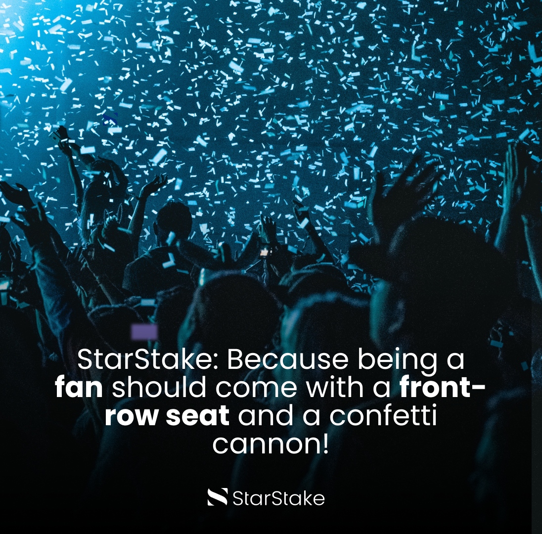 star_stake's tweet photo. Fans are the unsung heroes behind every successful creator. On #StarStake, we sing their song louder and prouder! 🎵 Creators, share a song that reminds you of your fans! #FanAnthemOnStarStake https://t.co/m7J7FqWoC1