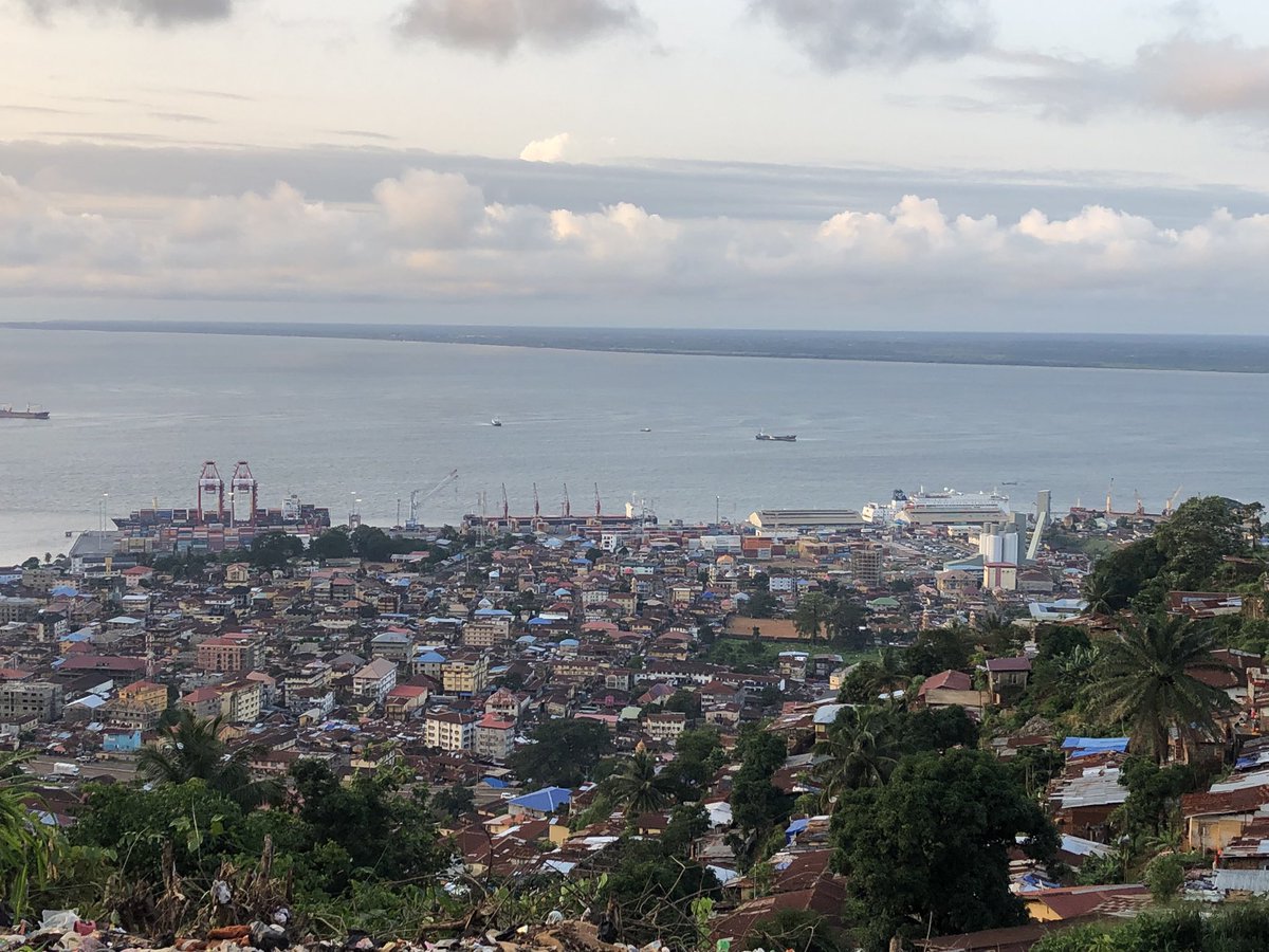 HumansFreetown's tweet photo. Freetown water quay view from the top of Mount Aureole. #SierraLeone 🇸🇱 #SaloneTwitter https://t.co/EVk6R5SV6n
