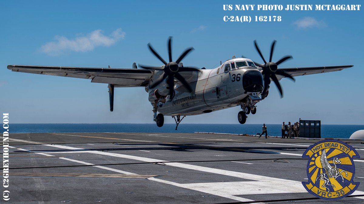c2greyhound's tweet photo. Not Dead Yet! The mighty Grumman C-2A(R) Greyhound, BuNo 162178 from the “Providers” of Fleet Logistics Support Squadron (VRC) 30 on the flight deck of USS Nimitz (CVN 68). (U.S. Navy photo by Justin McTaggart)
#flynavy #c2greyhound #vrc30 #vrc30providers #USSNimitz https://t.co/Wc458ZjRVj