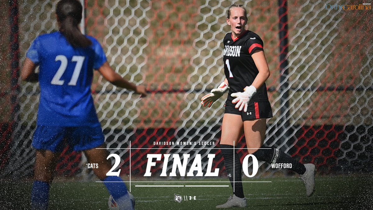 #CatsWin‼️

Davidson picks up a 2-0 victory on the road at Wofford! Emily Smith earned her second shutout of the season while making a season-high 7⃣ saves! Aleia Gisolfi-McCready netted one goal for the 'Cats.
