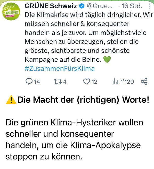 ChantalStadelm1's tweet photo. Übersetzt heisst das: Wir brauchen Zwangsmassnahmen Klima-Lockdowns, Einschränkung der Reisefreiheit, Stichwort: CO2 Tracker, etc.) und Verbote (Verbrennerverbot, Ölheizungsverbot, etc.) um unsere Klima-Agenda durchdrücken zu können!
Danke an #JaSager OECD/Klimagesetzdummies https://t.co/GYhwIeoTLO