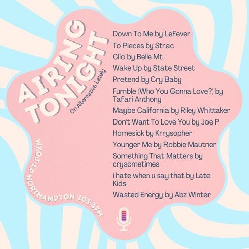 alt_lately's tweet photo. Tune in to Alternative Lately tonight to hear this week’s batch of incredible artists on the rise: @joepthehyena @tafarianthony @statestreetny @StracOfficial @AbzWinterMusic @BelleMtMusic and more!

Tune in from 9-11pmEST on WXOJ-LP 103.3FM, or stream at https://t.co/jH6FmMNEZe! https://t.co/5ZWROym1RO