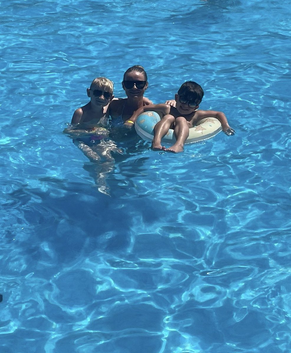 2 out of 3 of my beautiful boys 💙#pooldays #sun