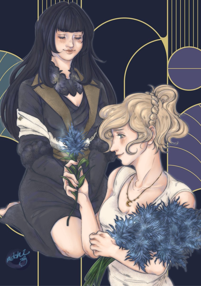 this would've been my zine entry, thanks <a href="/LadiesOfFFXV/">Nos Vera Natura</a> for the opportunity, hoping to see the other artists' works too:-)

#FFXV 
#FF15 
#lunafreya
#gentiana
