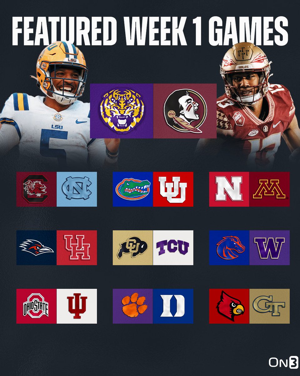 On3's tweet image. WEEK 1 IS HERE🔥

Which game are you most looking forward to? 🤔🍿