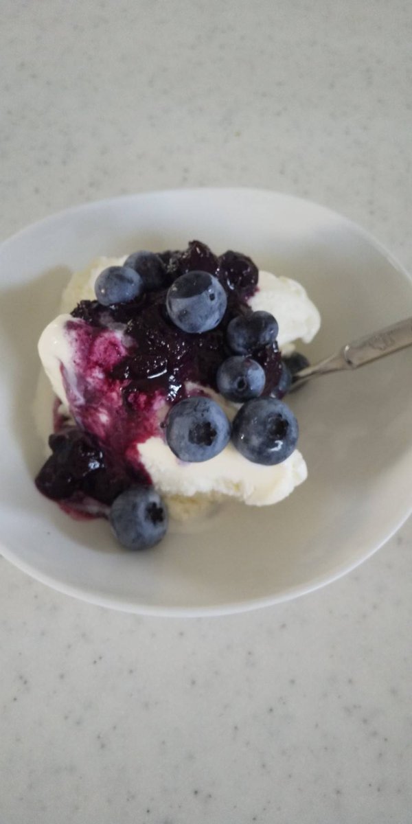 砂糖不使用のジャムにし、摘みたてのブルーベリーと一緒に牛乳アイスにトッピングしました( ˶'ᵕ'˶)♡#あーみんの森 #ブルーベリー⁡ #ブルーベリー狩り #千葉県 #佐倉市 #千葉県ブルーベリー狩り #千葉県観光スポット  #夏 #夏休み #観光  #半日観光  #レジャー #京成佐倉駅  #駅から徒歩10分