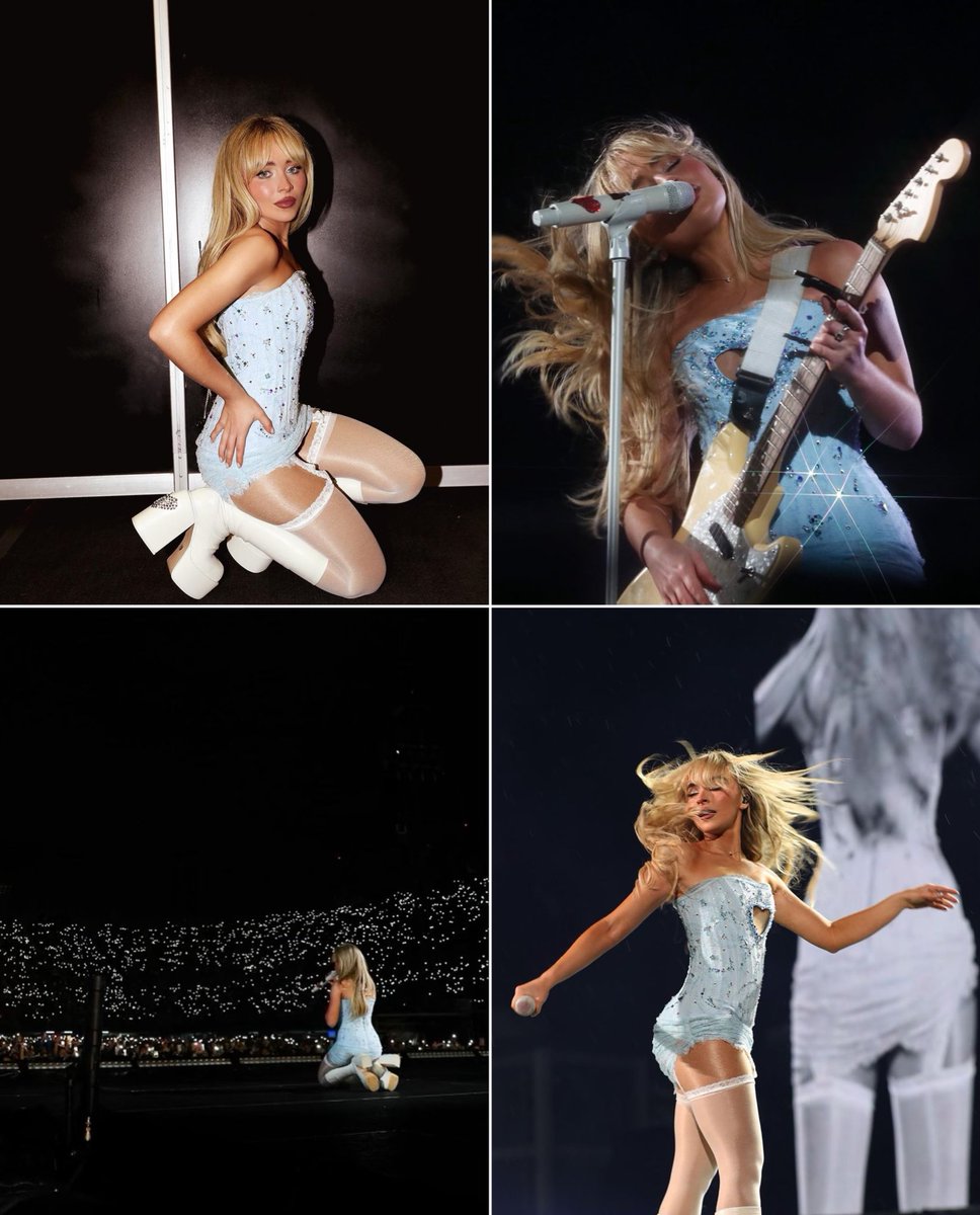 Sabrina Carpenter is a superstar in new photos from the 'Eras Tour.' 🩵