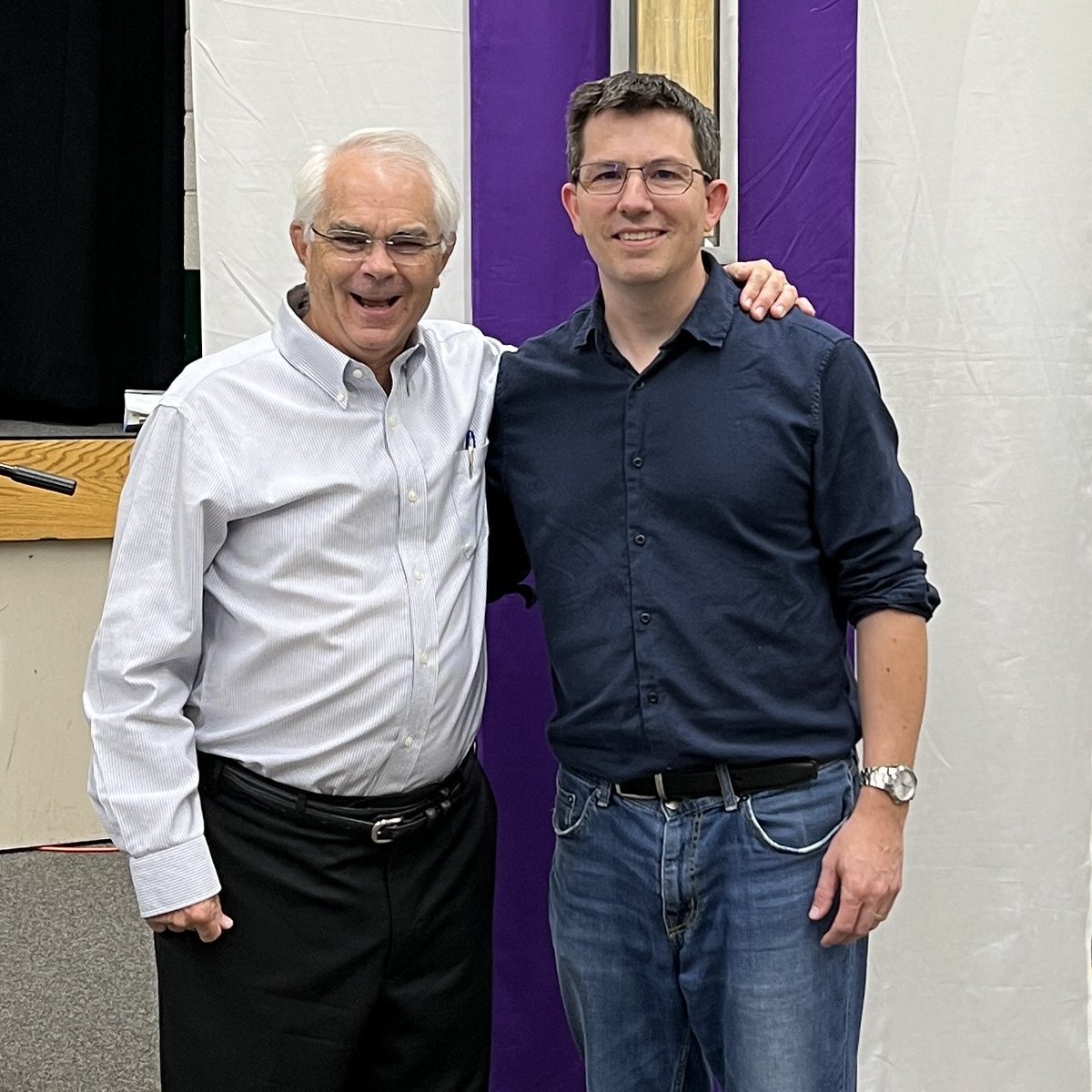 ginodean's tweet image. End of an era. Today was Steve final week after 28 years pastoring @redeemerparker. Grateful to have served alongside for the last 14 of those as worship leader and for his faithfulness and friendship.