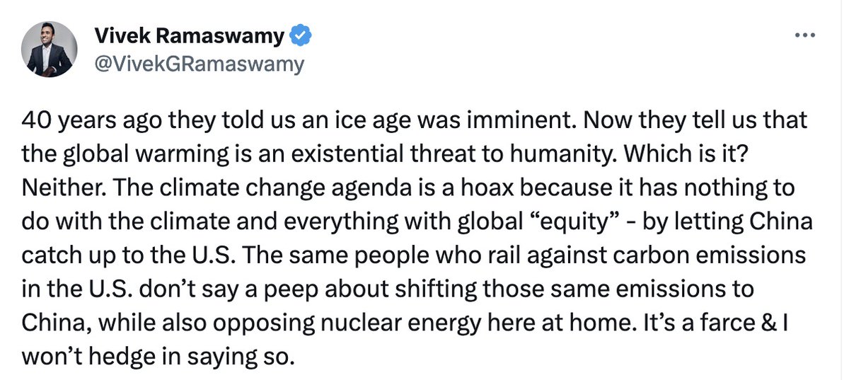 KHayhoe's tweet image. Every &quot;but what about...?&quot; argument against human-caused climate change is already covered by @skepticscience&apos;s handy list; so why won&apos;t it convince people? Because it&apos;s never been about science or facts. It&apos;s solution aversion so any excuse that justifies that position will do.