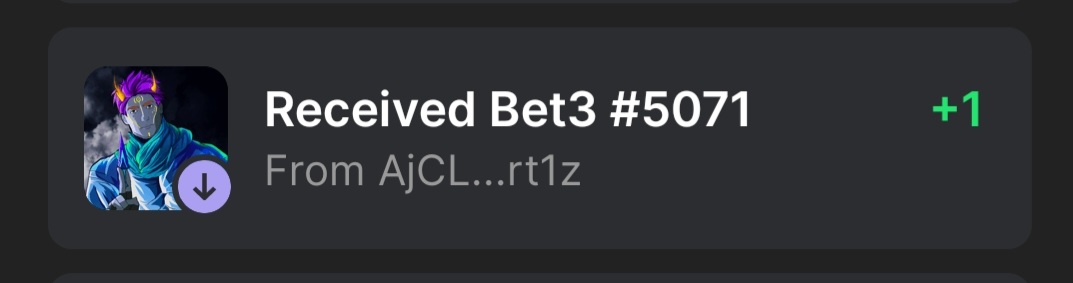 🚀🎉 Just scored BIG on the Bet3Nfts PvP platform, #WannaBet3! 🤩🎨 Snagged a rare NFT in true Degan style! 🚀💥 This platform is a game-changer for NFT enthusiasts. Who else is diving into the world of PvP NFTs? Let's chat about the future of digital art! 🌟🎨 #NFTs @Bet3NFT