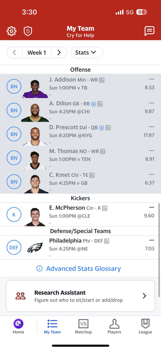 BrianSeiter's tweet photo. @incarceratedbob Bob hope you’re doin well man .. 10 man half PPR, thoughts? https://t.co/28fCKAmsrp