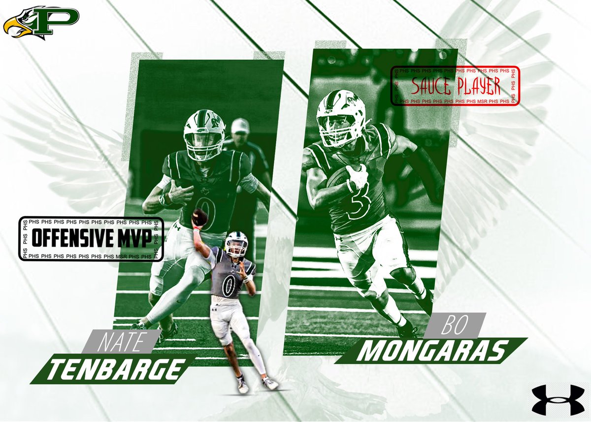 Congratulations to our players of the week! @NathanTenbarge your Offensive MVP! And your Sauce Player is @bomongaras #TheShip #TheOverMe 🦅🏴‍☠️