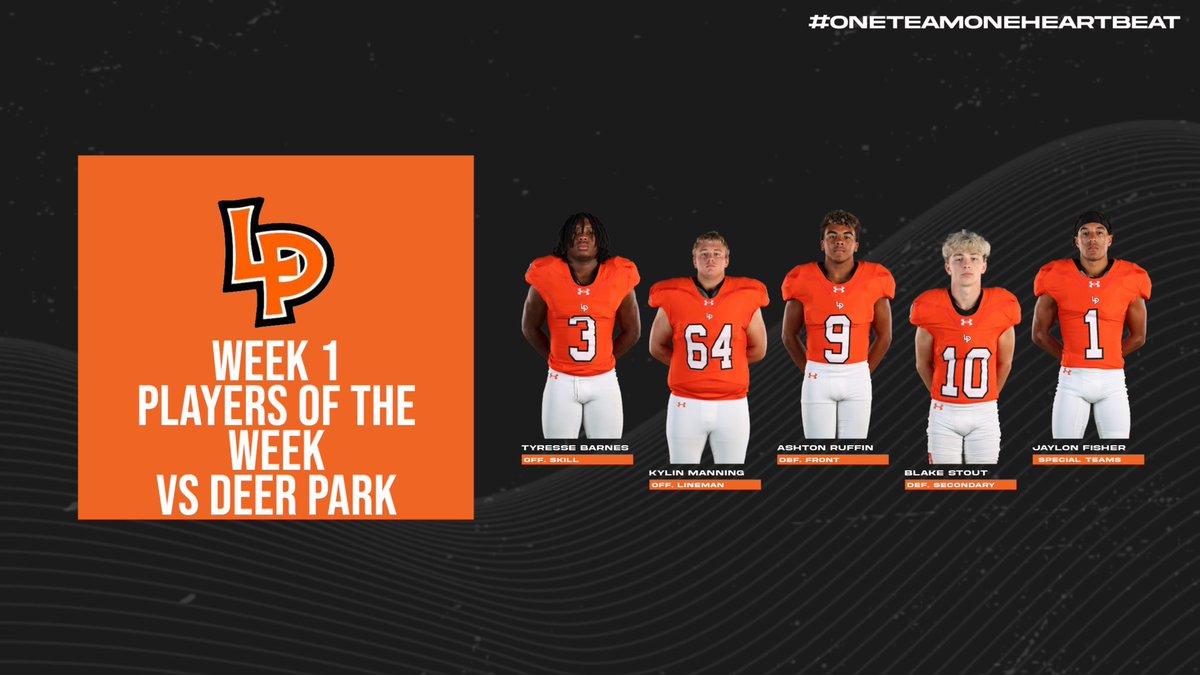LPDawgsFootball's tweet photo. Players of the Week vs Deer Park
#OneTeamOneHeartbeat https://t.co/iKxXajv1bI