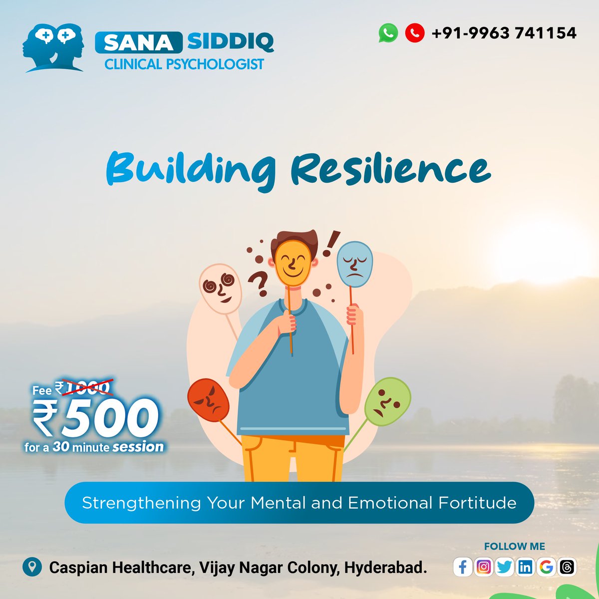 ClinicalPsySana's tweet photo. Sana Siddiq, your friendly Clinical Psychologist is here to discuss something powerful - building resilience!

Resilience is like a shield for your mind and heart. It helps you bounce back from tough times and feel strong even when faced with challenges.

[THREAD🧵] https://t.co/mecyhjAKbV
