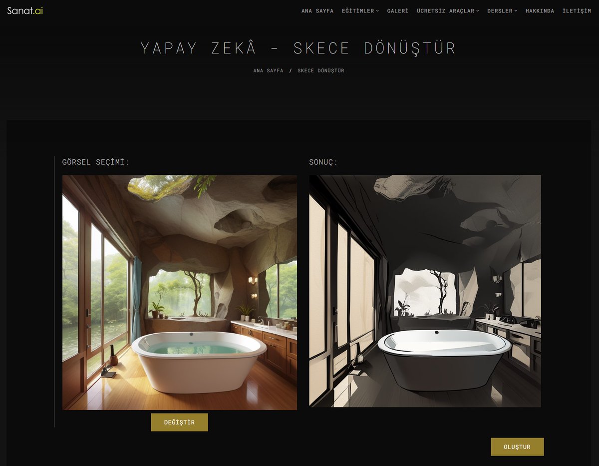 Fotoğraflarınızı el çizimi resim haline getiren 'ücretsiz' aracımız yayında 🚀  Sonuçlarınızı bizimle paylaşabilirseniz geliştirmemize katkı sağlayabilirsiniz 😇 =>  sanat.ai/sketcher