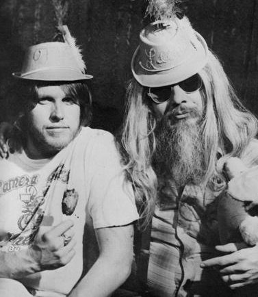 Leon Russell and his drummer.