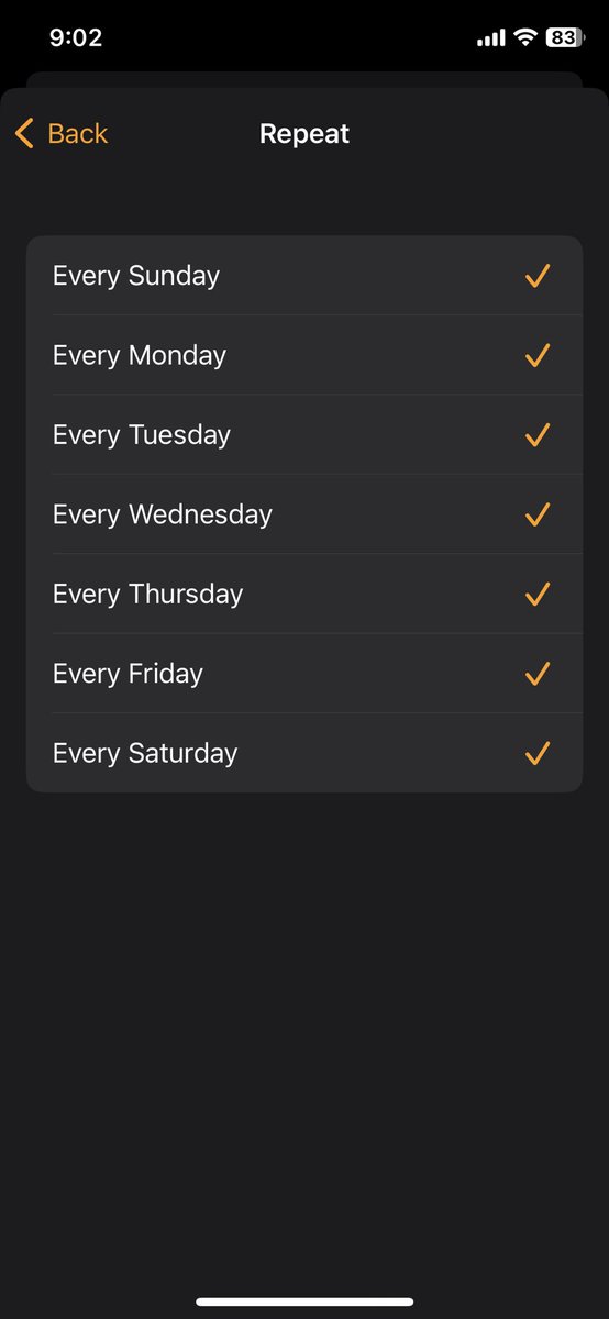 Jivan_Ac's tweet photo. @Apple when will there be an option to select everyday option rather than ticking all of them every time?

Why hasn’t it been done earlier ? What are you even waiting for? 🤔 https://t.co/Prbd6OYjQS