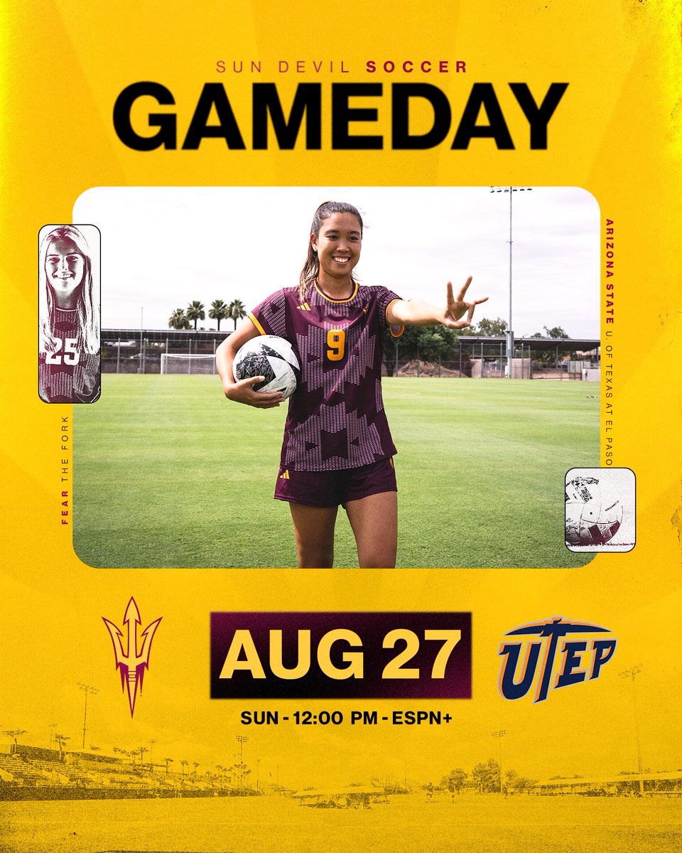 High noon battle in El Paso. 🔱 😈 🔗 linktr.ee/sundevilsoccer #ForksUp /// #O2V