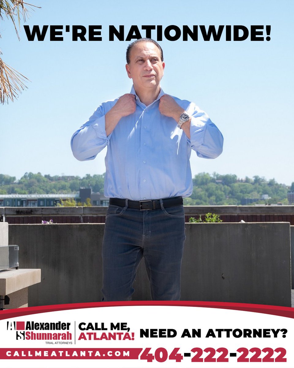 We are nationwide. And we are ready to go to war for you.

If you need me, 📢 CALL ME, AMERICA! 📢

📣 Call Me, Atlanta! 📣⁣⁣⁣⁣⁣
☎️ 404-222-2222
🌐 callmeatlanta.com
⁣⁣⁣⁣⁣
⚖ Alexander Shunnarah Trial Attorneys
📍 Atlanta, GA