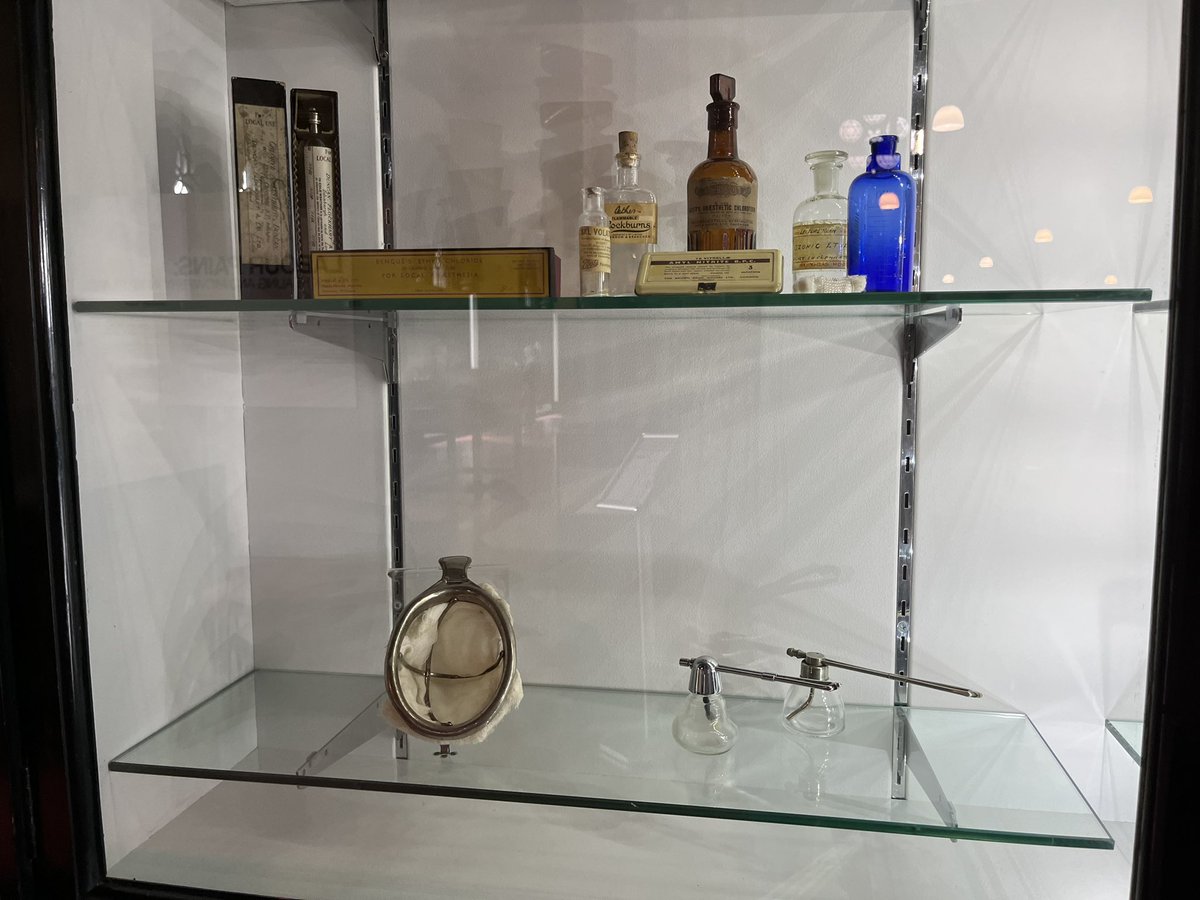 Dolores_McKeen's tweet photo. Where does a @munmed #MedEd #OBAnesth #Academic go in #Glasgow pre #AMEE? To @UofGlasgow, the @UofGMedicine #MedSchool & the @hunterian Museum w medical artifacts! #EtherMask #deVilbiss @OBsleepmerchant @CAS_OBSection @CAS_History @AFMC_e @Royal_College @vernnaik @RodRussell99 https://t.co/AwYrUo8hGP