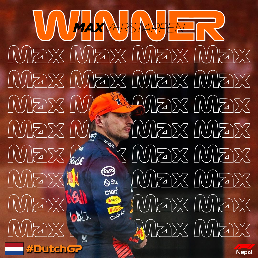 MAX VERSTAPPEN MAKES IT A RECORD 9 WINS IN A ROW! HIS THIRD WIN IN A ROW AT ZANDVOORT AS WELL!

#F1Nepal #F1 #Nepal #DutchGP #NetherlandsGP #F1Netherlands #CircuitZandvoort #Zandvoort #F12023