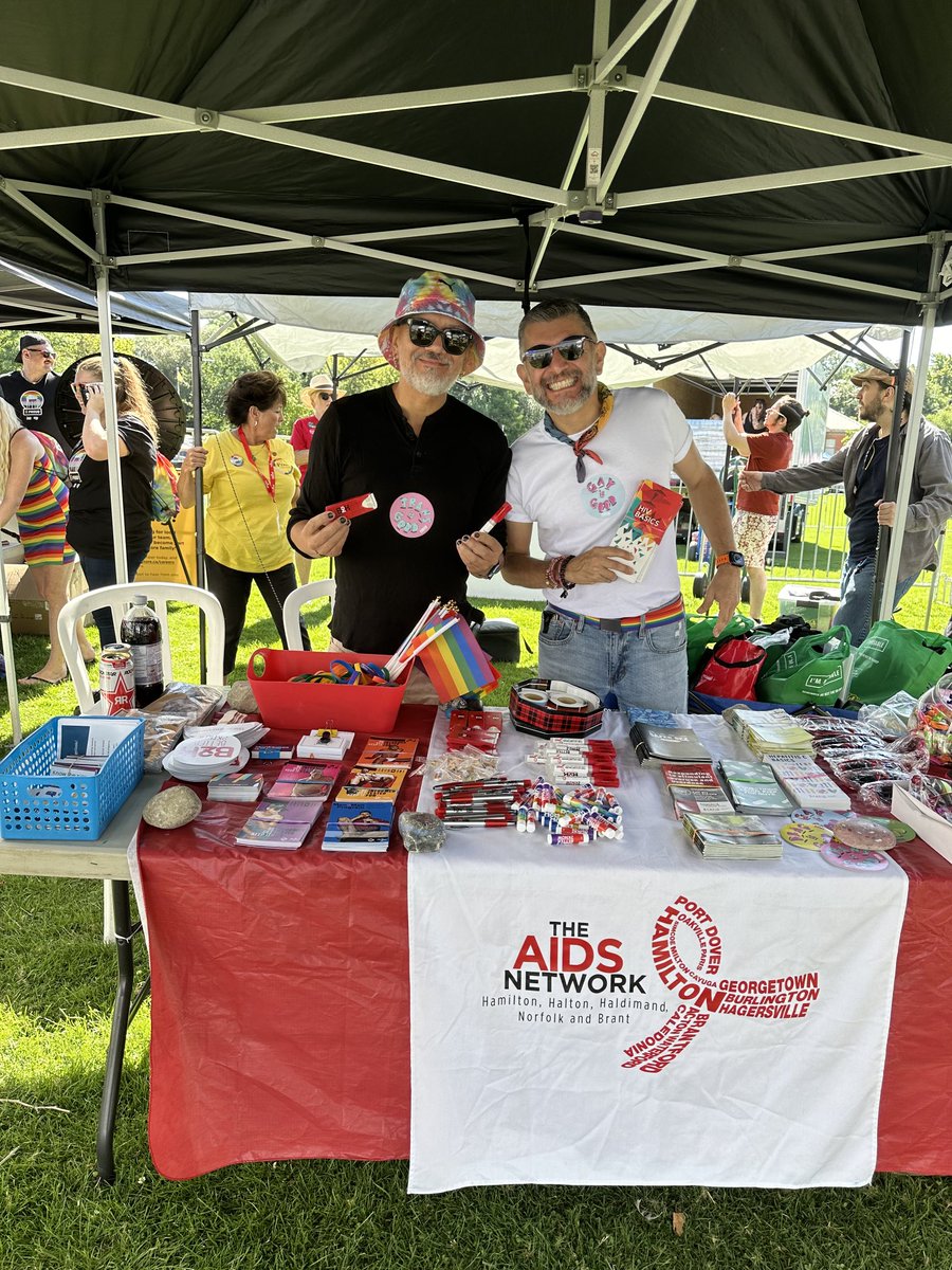 Men4MenTalk's tweet photo. Richard and Eddy are today at Pier 4 Park in HamOn celebrating Pride Hamilton 2023!! It’s a sunny beautiful day, come by and join us and all the beautiful and proud folks here!! #better2know #B2K https://t.co/jFgjYstNZW