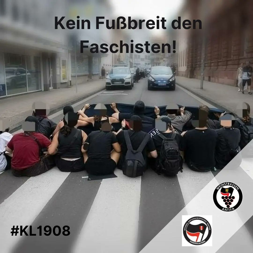 Antifa_wstr's tweet image. Letzte Woche Samstag blockierten wir erfolgreich mit einem breiten antifaschistischen Bündnis die braune Resterampe der sogenannten "Kameradschaft Rhein-Hessen" in #KL1908, sodass diese ständig umgeleitet werden mussten und ihre Kundgebung letzten Endes im Industriegebiet