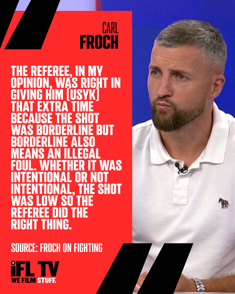 IFLTV's tweet photo. Carl Froch has had his say on Daniel Dubois's controversial low blow against Oleksandr Usyk last night 🗣

Do you agree? 🤔

#UsykDubois | #CarlFroch | #OleksandrUsyk | #DanielDubois https://t.co/3XrGs2RNJc