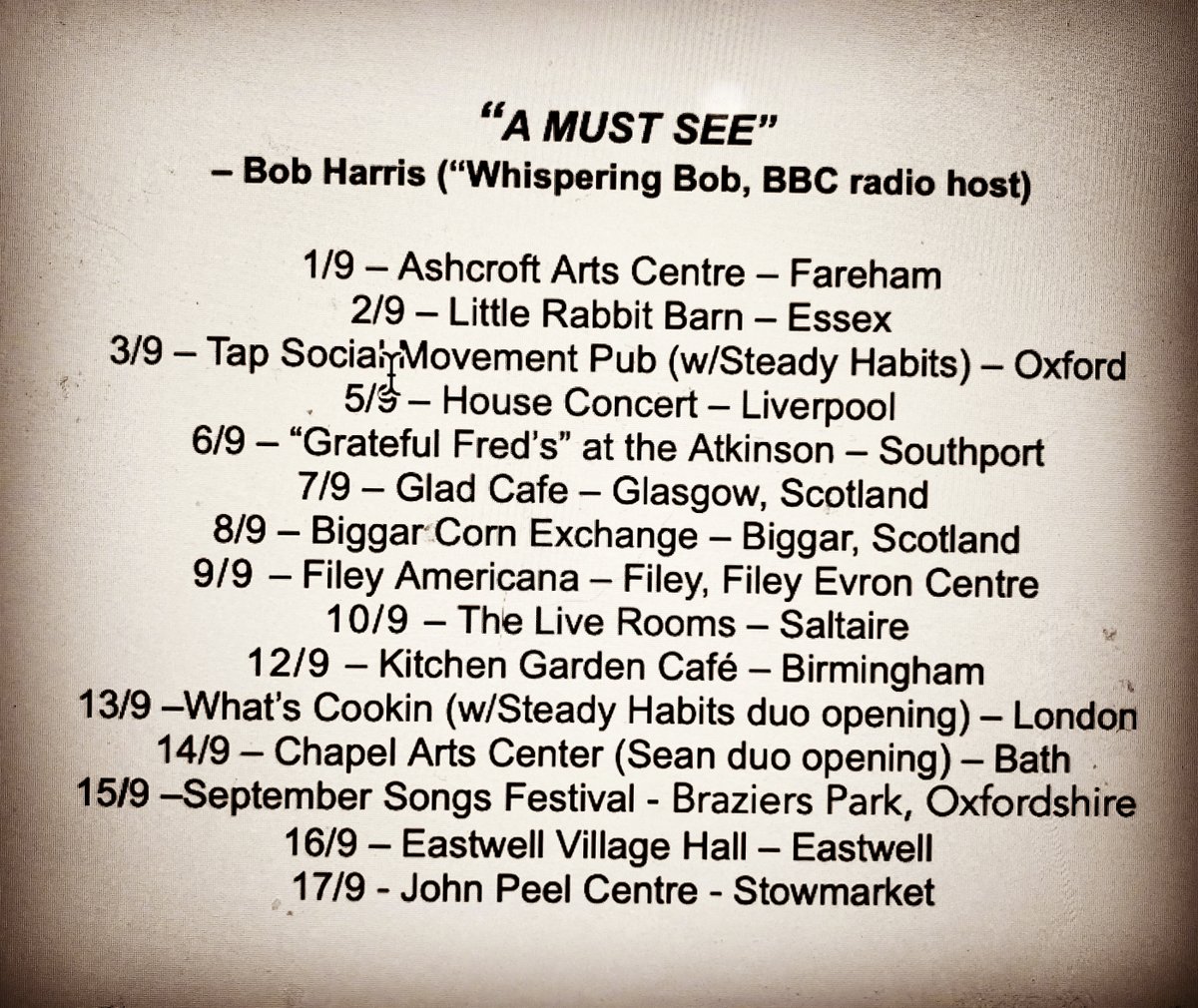 The Annie Keating Band #UK #Tour tell yer' friends we're coming!💕🙏 @joecoombsguitar @Jamienarco @stradaagency @AshcroftArts  @GratefulFreddie @KitchenGarden3 @thegladcafe @JohnPeelCentre @FRUK @americanaUK @atthebarrier @thegladcafe @KevoMorris @septembersongUK @BiggarCorn