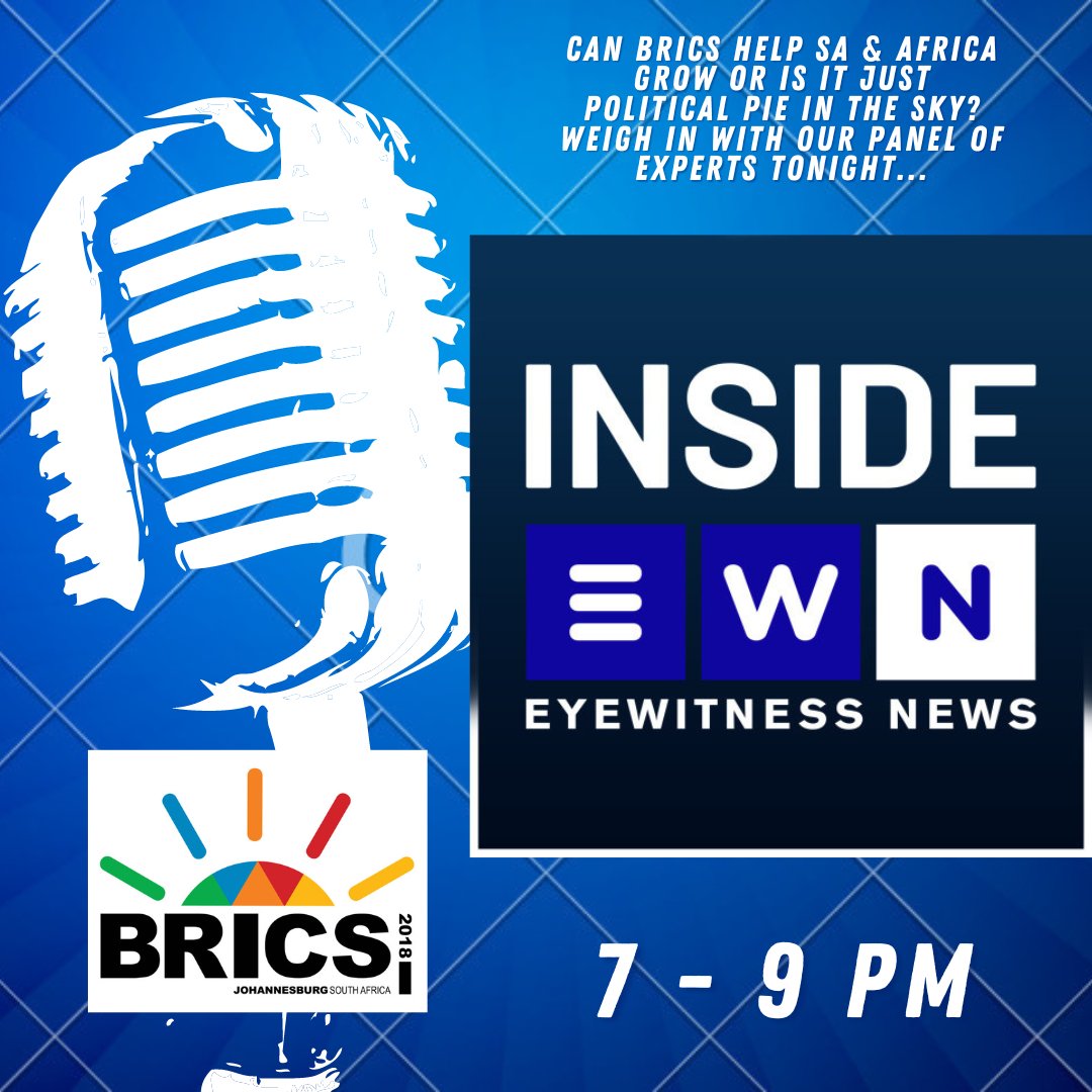GraemeRauby's tweet photo. TONIGHT 7 - 9 PM, WE ASK: Can #Brics really help SA & Africa grow - or is it all political pie in the sky?
That's #InsideEWN on @Radio702 & @CapeTalk with me & a team of stellar reporters & guests.
It's my last (for now) before I leave for the UK next month. #BRICS2023 https://t.co/hJW5aran2B
