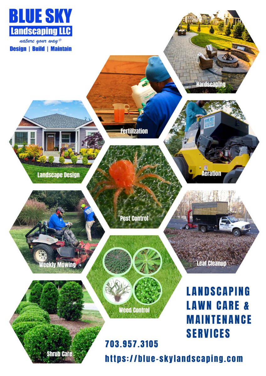 BlueSkyLScaping's tweet image. 🌿 Transform your outdoor oasis with Blue Sky Landscaping's expert lawn care services! From lush green lawns to precision trimming, we make your yard the envy of the neighborhood. Let us bring beauty to your doorstep
Contact us now!

#BlueSkyLandscaping #LawnCareMagic