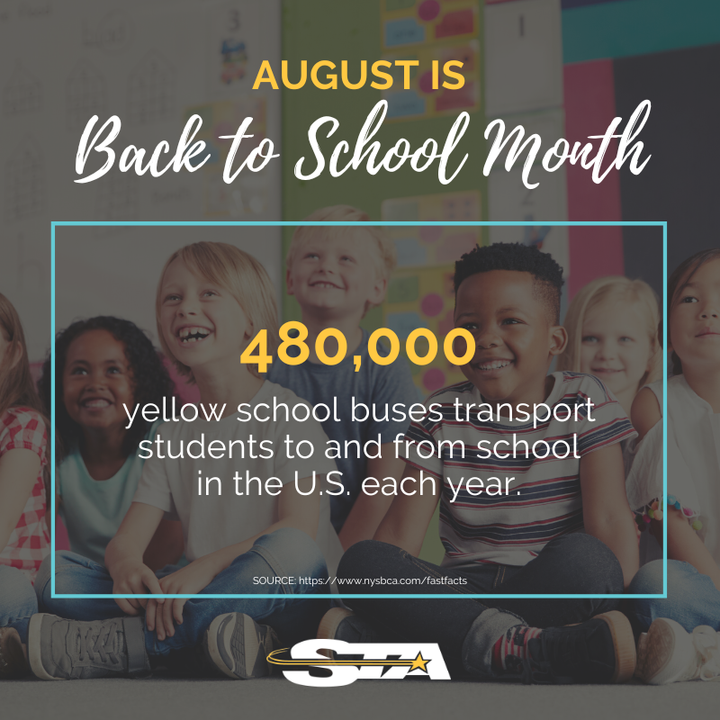 RideSTBus's tweet photo. #BacktoSchool #FunFact, nearly half a million #schoolbuses operate across the U.S., replacing over 17 million cars that would otherwise be on the roads to &amp; from #school! 

#DYK #SchoolBusFunFact #BacktoSchoolMonth #schooltransportation #studenttransportation #schoolbuscontractor https://t.co/weuEKa7NLP