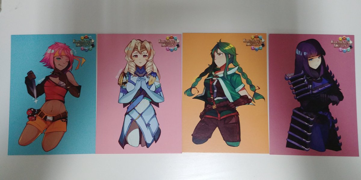 RPG_Hacker's tweet image. I played the demo of @GameEDofficial yesterday, and I liked it a lot! Always awesome seeing devs from Germany go all out on a game.

I forgot to return to the booth later to meet the devs in person, but at least I got to keep these artworks of the game&apos;s main characters! 🙂