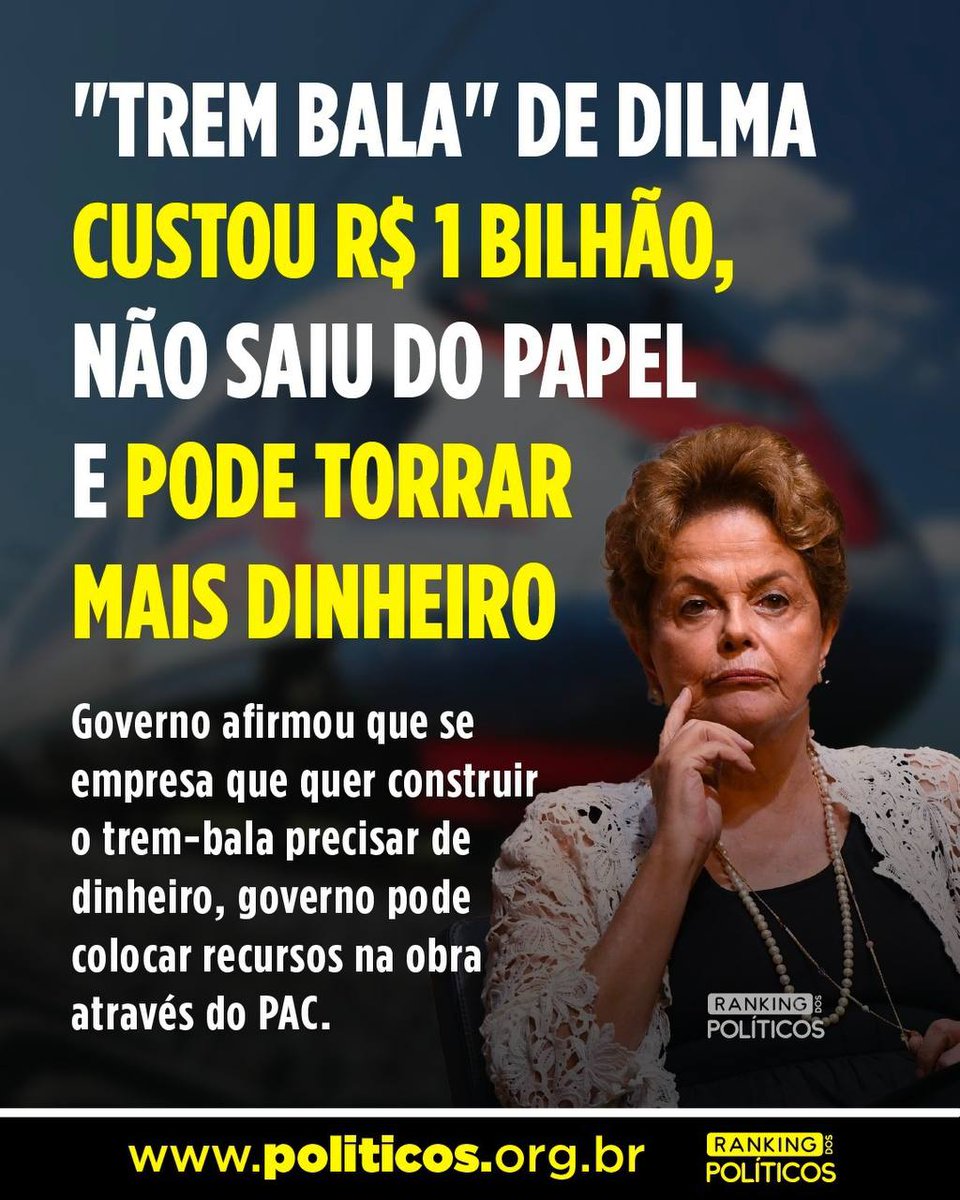 misaelpc10's tweet photo. E lá vai o governo, de novo, querer colocar o dinheiro do pagador de impostos no projeto que já gastamos
pelo menos R$ 1 BILHÃO para não sair do papel... https://t.co/BxGekk78gQ