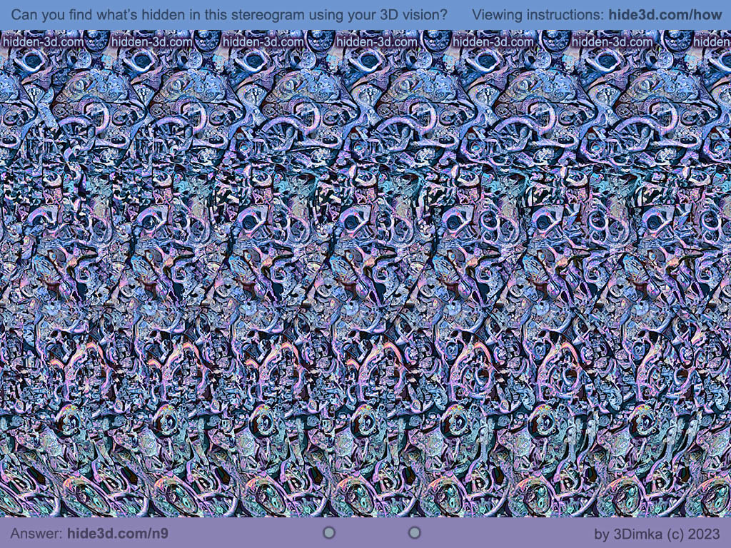 GOING NORTH.

Can you describe what you see?

Viewing instructions: hide3d.com/how
Answer: hide3d.com/n9

#magiceye #opticalillusion #3dimka #ステレオグラム #マジックアイ #立体图 #stereogram