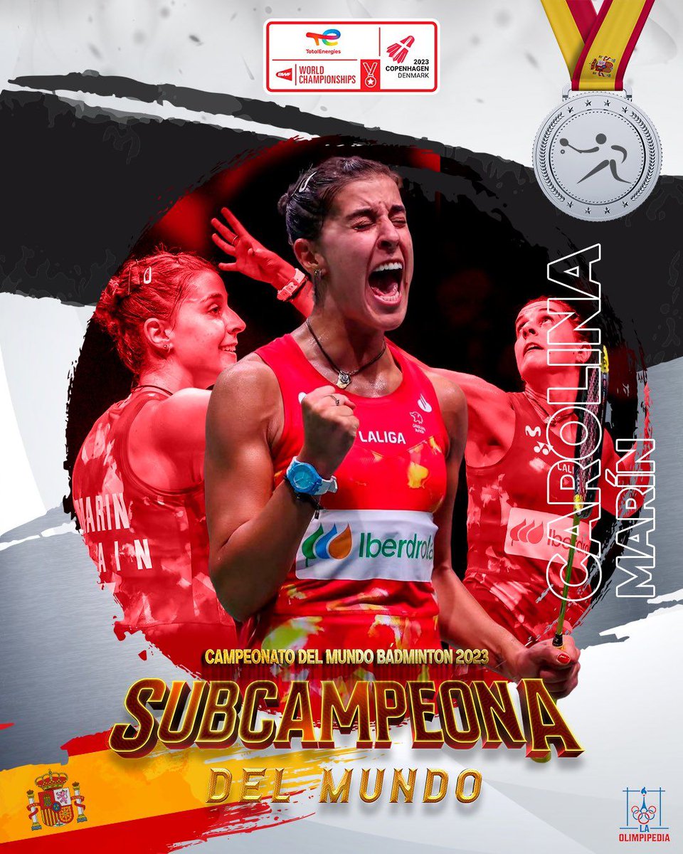 FECLEBA's tweet photo. Enhorabuena @CarolinaMarin por darnos una nueva alegría. 🥈SUBCAMPEONA DEL MUNDO.
Grande, Caro¡ https://t.co/aPd8vuRLbp