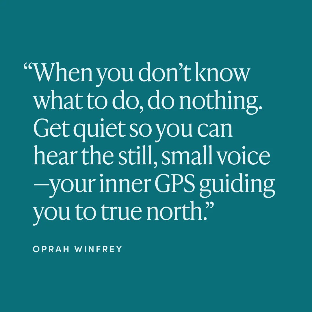 ariannahuff's tweet photo. That still, small voice is always inside us — all we have to do is listen. 💜 https://t.co/NZU6QgJOTB