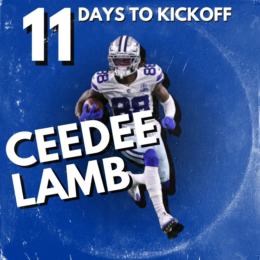 rotounderworld's tweet photo. We are #11DaysOut from the NFL Season!
PlayerProfiler's 11th ranked player is Ceedee Lamb!
#CowboysNation https://t.co/1e97XSMMly